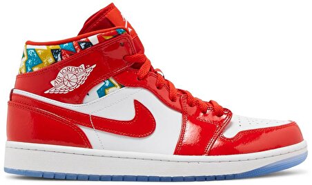 Nike Jordan 1 Mıd Se Erkek basketbol ayakkabısı -kırmızı -DC7294600