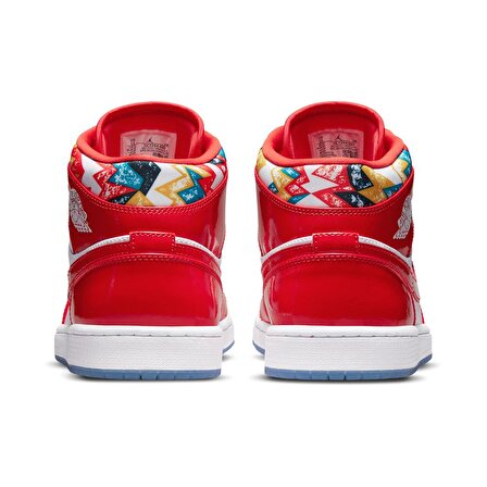 Nike Jordan 1 Mıd Se Erkek basketbol ayakkabısı -kırmızı -DC7294600