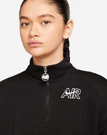 Nike W NSW AIR FLC QZ SİYAH Kadın Sweatshirt