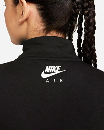Nike W NSW AIR FLC QZ SİYAH Kadın Sweatshirt