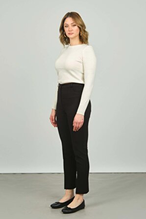 Ercan Akdeniz Kadın Yüksek Bel Pantolon 2020 Siyah