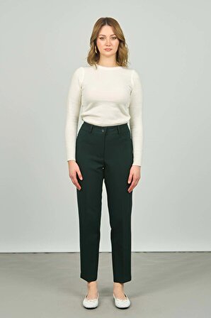 F&A Tekstil Kadın Klasik Pantolon 7031 Zümrüt