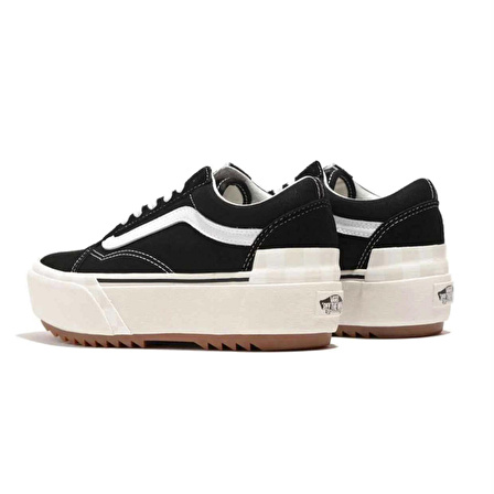 Kadın Keten Ayakkabı VN0A4U155ZN1 UA VANS Old Skool Stacked (SUEDECANVAS)BLKBLNCDBLNC