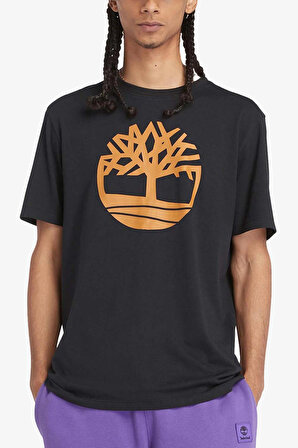 Timberland Tree Logo Short Sleeve Erkek Siyah T-Shirt TB0A2C2RP561