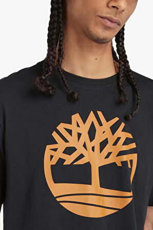 Timberland Tree Logo Short Sleeve Erkek Siyah T-Shirt TB0A2C2RP561