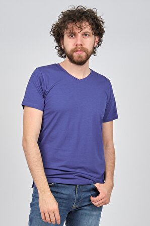 Wellalux Erkek V Yaka T-Shirt 593203401 Indigo