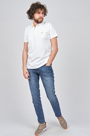 Exc & Handex Erkek Polo Yaka T-Shirt 4378204 Beyaz