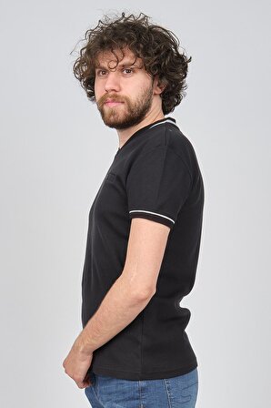 Exc & Handex Cep Detaylı V Yaka T-Shirt 4376005 Siyah