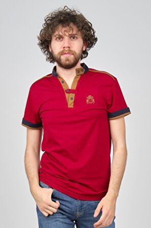 Exc & Handex Yaka Düğmeli T-Shirt 4373235 Kırmızı