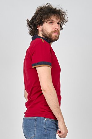 Exc & Handex Yaka Düğmeli T-Shirt 4373235 Kırmızı