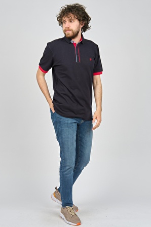 Uztex Erkek Polo Yaka T-Shirt 07100382 Lacivert