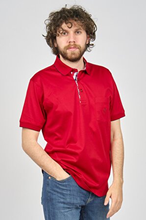 Galante Erkek Cep Detaylı  Polo Yaka T-Shirt 07100705 Kırmızı
