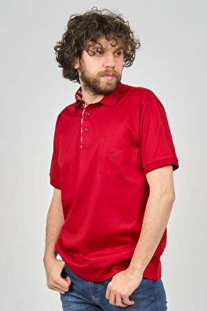 Galante Erkek Cep Detaylı  Polo Yaka T-Shirt 07100705 Kırmızı