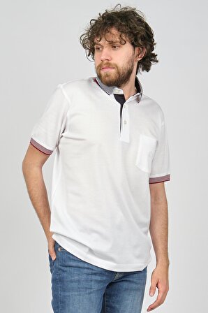 Galante Erkek Cep Detaylı Polo Yaka T-Shirt 07100702 Beyaz