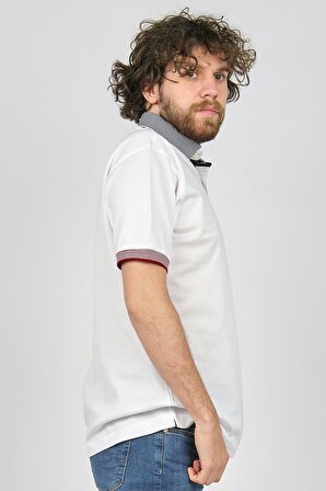 Galante Erkek Cep Detaylı Polo Yaka T-Shirt 07100702 Beyaz