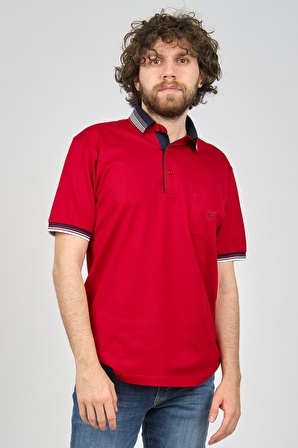 Galante Erkek Cep Detaylı Polo Yaka T-Shirt 07100704 Kırmızı