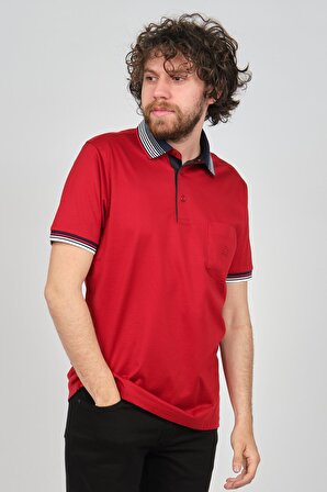 Galante Erkek Cep Detaylı Polo Yaka T-Shirt 07100706 Kırmızı