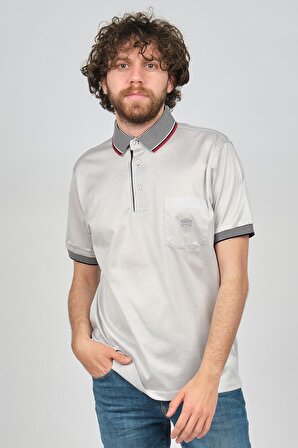 Galante Erkek Cep Detaylı Polo Yaka T-Shirt 07100707 Gri