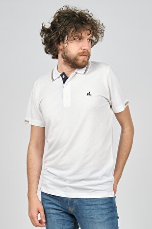 Uztex Erkek Polo Yaka T-Shirt 07100253 Beyaz
