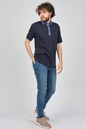 Uztex Erkek Polo Yaka T-Shirt 07100389 Lacivert