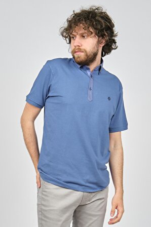 Uztex Erkek Polo Yaka T-Shirt 07100389 Indigo