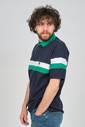 Uztex Erkek Slim Fit Polo Yaka T-Shirt 07100375 Laci-Yeşil