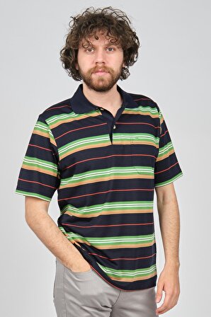Halifaks Erkek Cep Detaylı Blok Desenli Polo Yaka T-Shirt 1332775 Lacivert