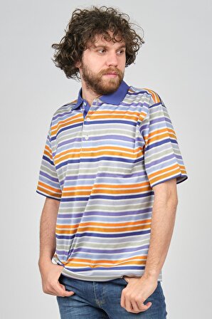 Formenti Erkek Cep Detaylı Çizgili Polo Yaka T-Shirt 2681001 Indigo