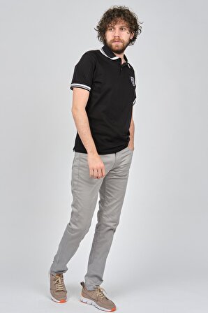 Formenti Erkek Şerit Detaylı Polo Yaka T-Shirt 2680106 Siyah