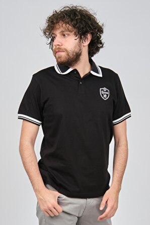 Formenti Erkek Şerit Detaylı Polo Yaka T-Shirt 2680106 Siyah
