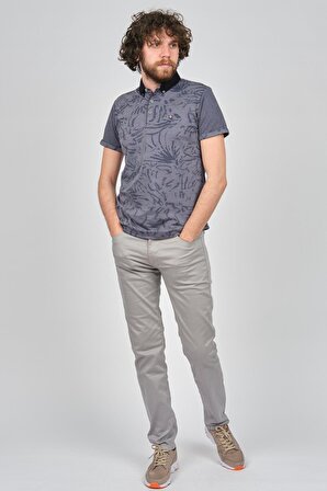 Mcl Erkek Desenli Slim Fit Polo Yaka T-Shirt 2076199 Lacivert