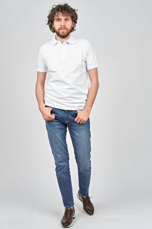 Saint Martin Erkek Slim Fit Polo Yaka T-Shirt 4018200 Beyaz