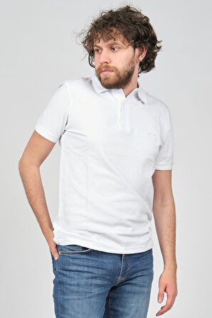 Saint Martin Erkek Slim Fit Polo Yaka T-Shirt 4018200 Beyaz