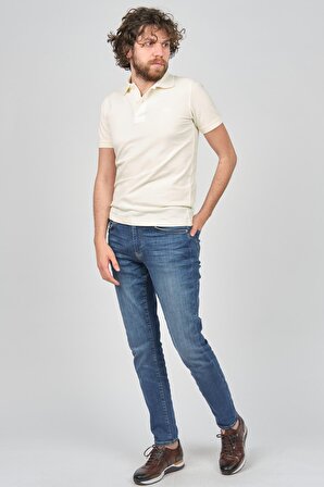 Saint Martin Erkek Slim Fit Polo Yaka T-Shirt 4018200 Krem