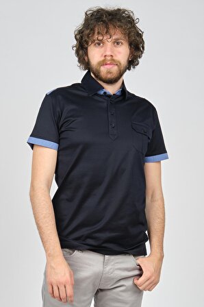 Arslanlı Erkek Cep Detaylı Polo Yaka T-Shirt 07601815 Lacivert