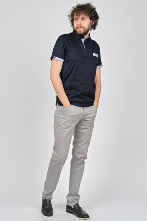 Arslanlı Erkek Cep Detaylı Polo Yaka T-Shirt 07601192 Lacivert