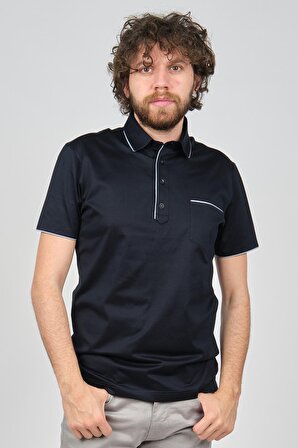 Arslanlı Erkek Cep Detaylı Polo Yaka T-Shirt 07601108 Lacivert