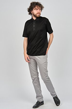 Arslanlı Erkek Şerit Detaylı Polo Yaka T-Shirt 07600990 Siyah