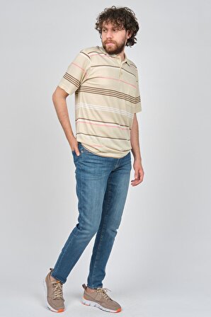 Sanfa Erkek Polo Yaka T-Shirt 17486255 Bej