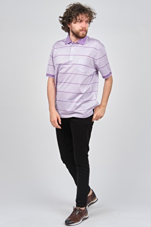 Emm Erkek Cep Detaylı Slim Fit Polo Yaka T-Shirt 1193029 Lila