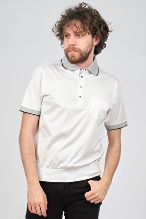 Baila Erkek Cep Detaylı Polo Yaka T-Shirt 1198575 Krem