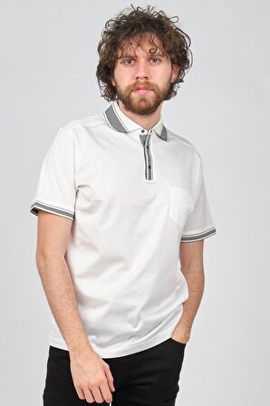 Baila Erkek Cep Detaylı Polo Yaka T-Shirt 1198529 Krem