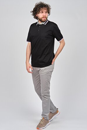 Baila Erkek Cep Detaylı Polo Yaka T-Shirt 1197145 Siyah
