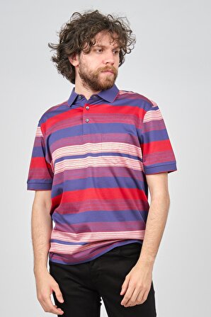 Gallus Erkek Cep Detaylı Blok Desenli Polo Yaka T-Shirt 1194176 Kırmızı