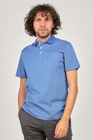Bogner Erkek Desenli Polo Yaka T-Shirt 2681311 Mavi