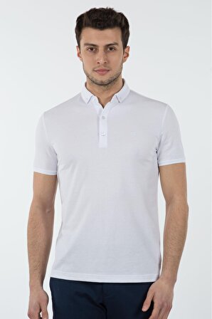 Wemsey Erkek Slim Fit Pike T-Shirt 40812126 Beyaz