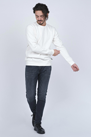 Metropolitan Erkek Bisiklet Yaka Sweatshirt 62422106 Beyaz