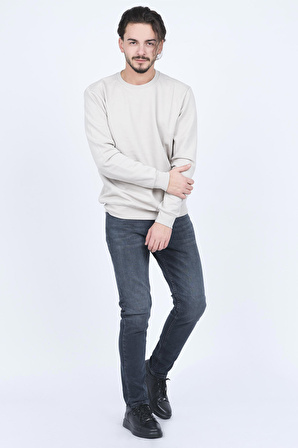 Metropolitan Erkek Bisiklet Yaka Sweatshirt 62422106 Taş