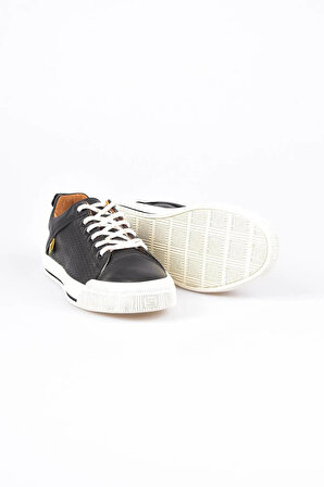 Marcomen Erkek Deri Sneaker Ayakkabı 15013 Siyah