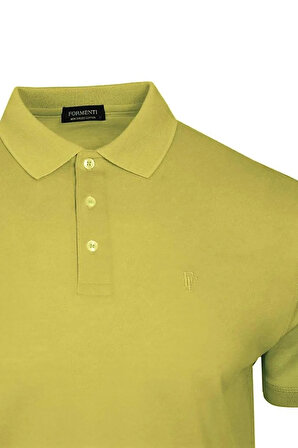 Formenti Erkek Polo Yaka T-Shirt 6035 Yağ Yeşili